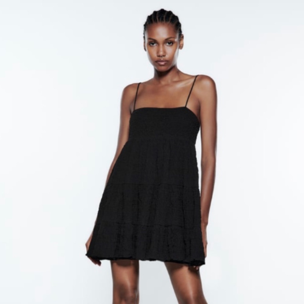 NTW zara black mini dress